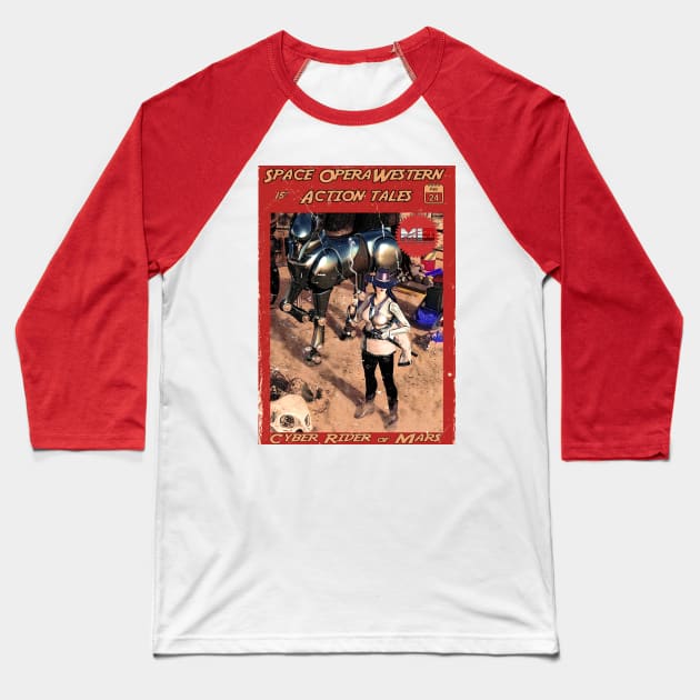 Cyber Rider of Mars Baseball T-Shirt by Sutilmente